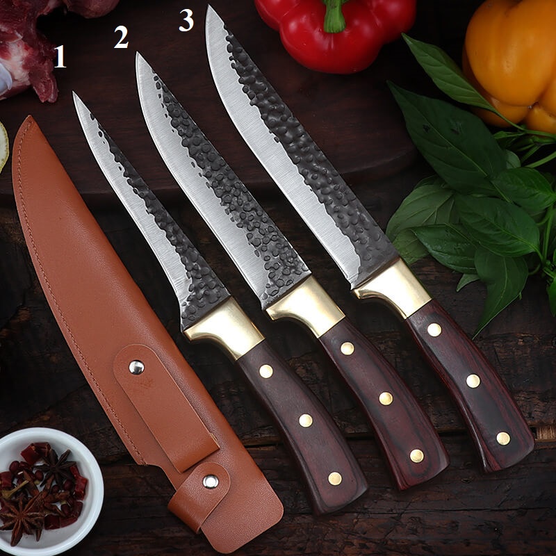 Bộ 3 dao bếp đa năng thái, lọc, gọt không rỉ cao cấp,mặt dao dập hoa văn, thiết kế nhật-TOPCOMSHOP hàng chính hãng-DT167