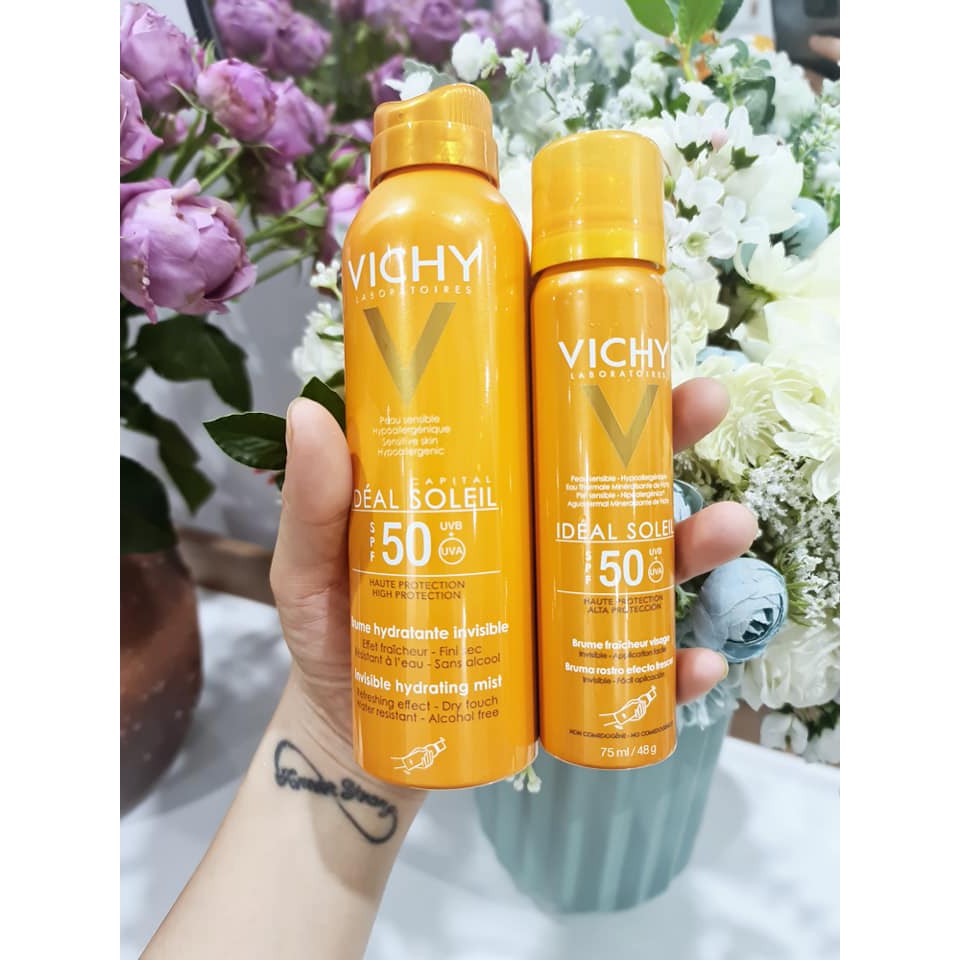 Xịt chống nắng Vichy 75ml và 200ml dạng phun sương