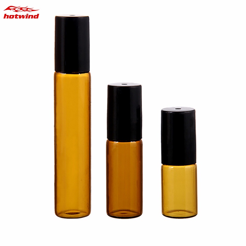 Chai thủy tinh đựng tinh dầu 1/2/3/5/10ml kèm đầu bi lăn kim loại