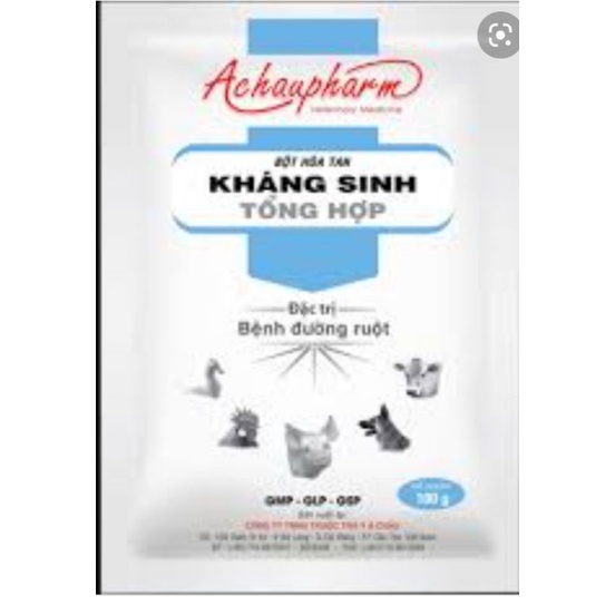 1 gói bột KSTH 100 gram dùng để trộn vào thức ăn cho vật nuôi hsd 30/09/2023