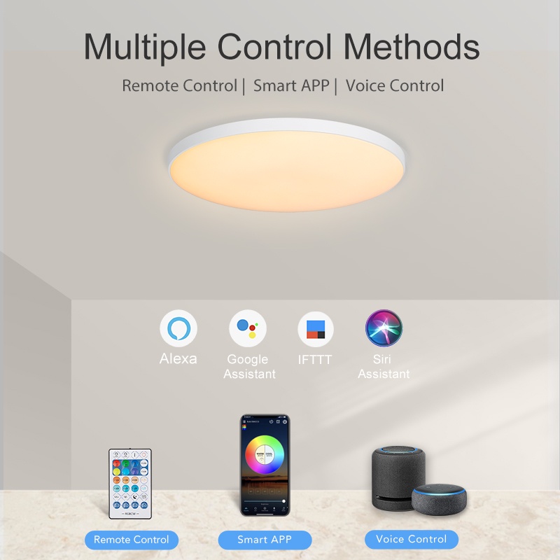 Bóng Đèn Trần Nhà Abuss Tuya Wifi Led Thông Minh 36w Tiết Kiệm Năng Lượng Có Thể Điều Chỉnh Tiện Dụng