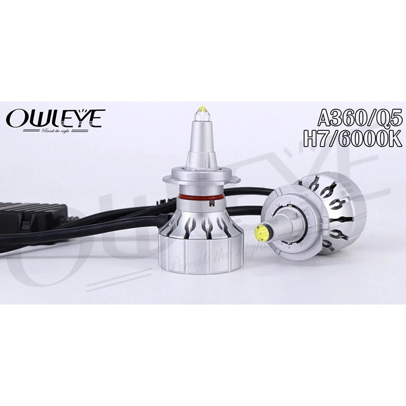 Đèn LED Ô Tô OWLEYE A360/Q5 Chân H7 , Chuyên Dụng Cho Xe Có Bi Cầu