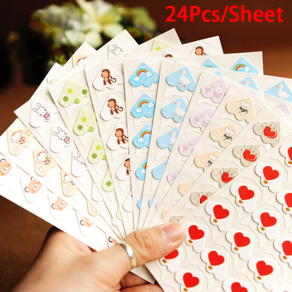Sticker Dán Góc Ảnh Trang Trí Album Ảnh DIY Hình Động Vật Hoạt Hình