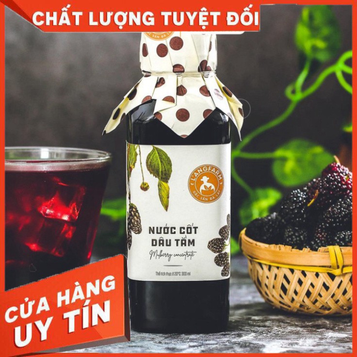 L'angfarm | Nước cốt dâu tằm chai 250ml vệ sinh an toàn thực phẩm ,chế biến từ trái cây tươi ngon.