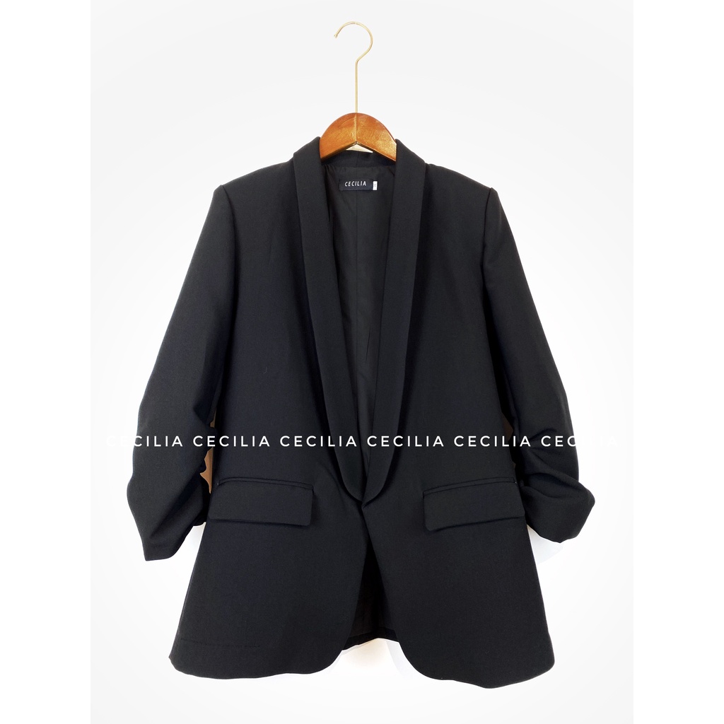 Áo blazer ESTELLE by CECILIA màu đen (ảnh thật chụp bởi CECILIA chuẩn màu)