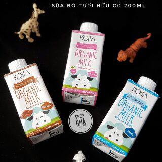 Sữa bò hữu cơ Koita dâu 200ml