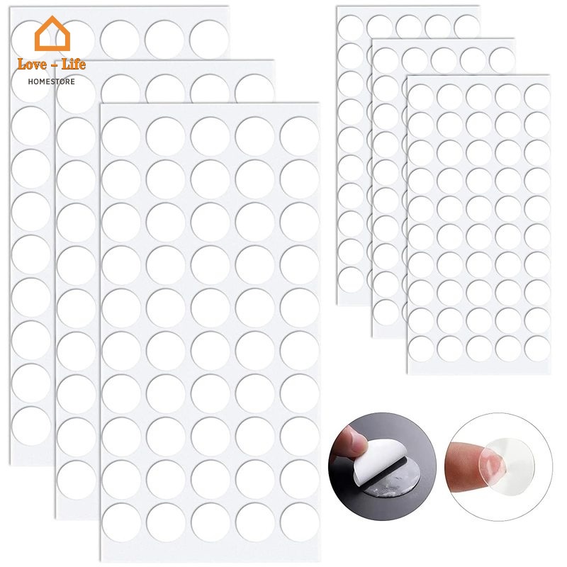 1 Cuộn Băng Keo Hai Mặt Hình Tròn Trong Suốt Chống Thấm Nước