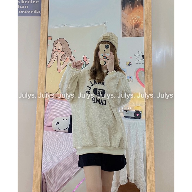 Áo sweater bông lót lông riverwalls (ảnh thật shop chụp kèm video)