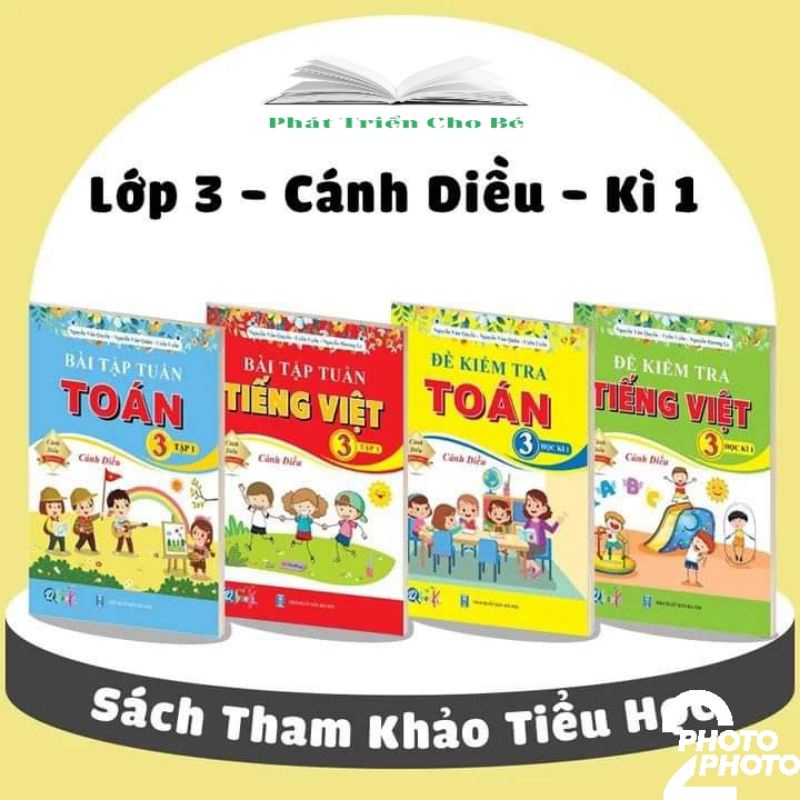 Sách - Combo Đề Kiểm Tra Và Bài Tập Tuần Toán Và Tiếng Việt Lớp 3 - Cánh Diều - Học Kì 1