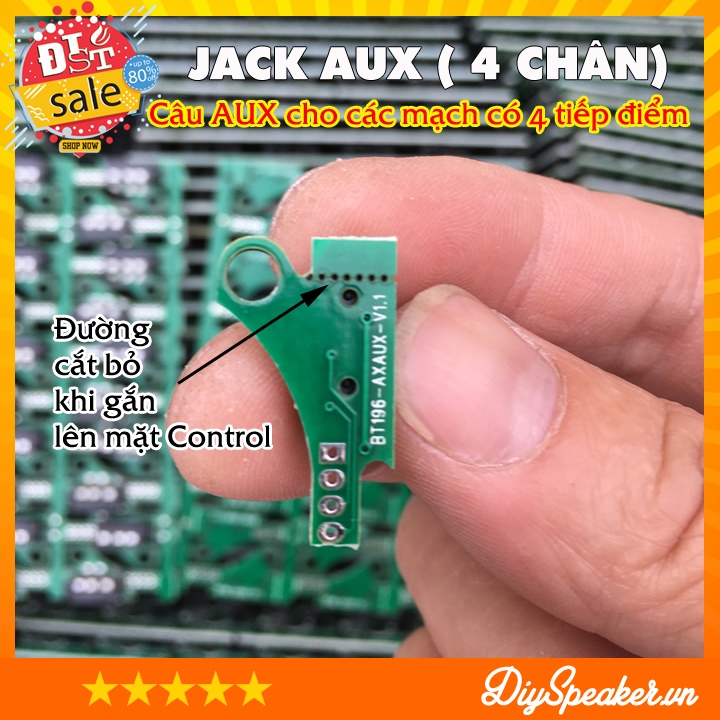 Chân AUX 3.5mm -  Câu mạch có AUX với 4 tiếp điểm như TB21...