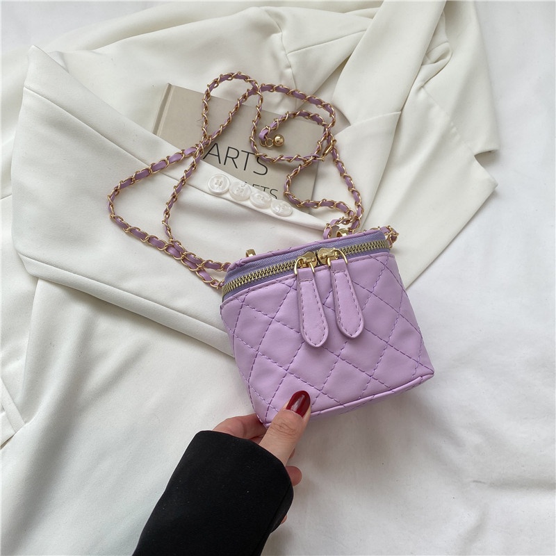 Thời Trang Túi Xách Thêu Họa Tiết Hình Thoi Phong Cách retro Cho Nữ