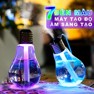 Máy tạo độ ẩm ánh sáng ban đêm 7 màu, máy lọc bóng đèn USB, máy tạo độ ẩm không khí siêu âm sáng tạo -522