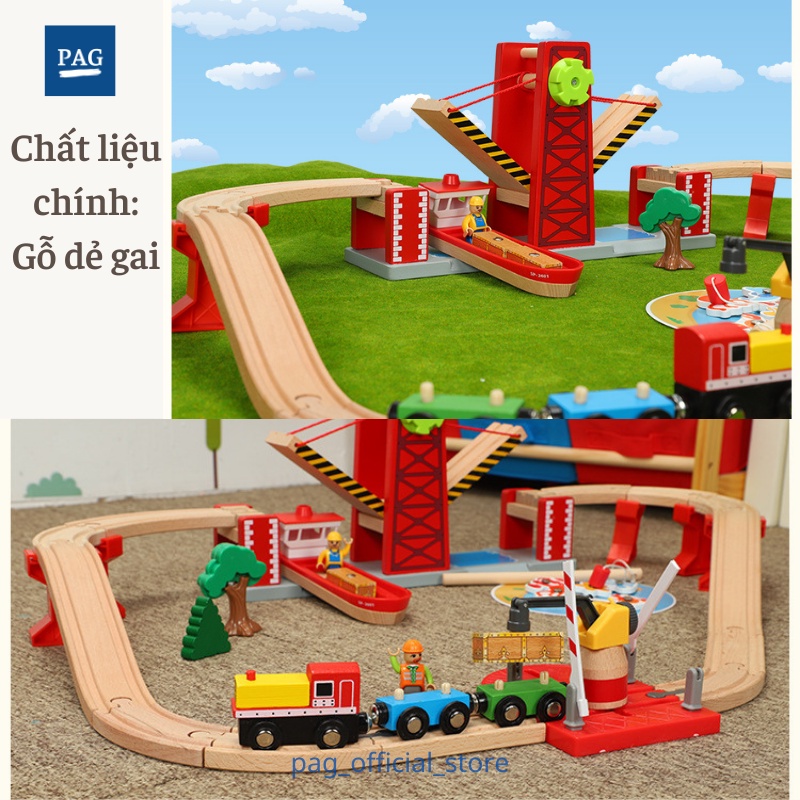 Đồ chơi xếp hình đường ray xe lửa cho bé - Bộ Cảng biển mở rộng đường ray