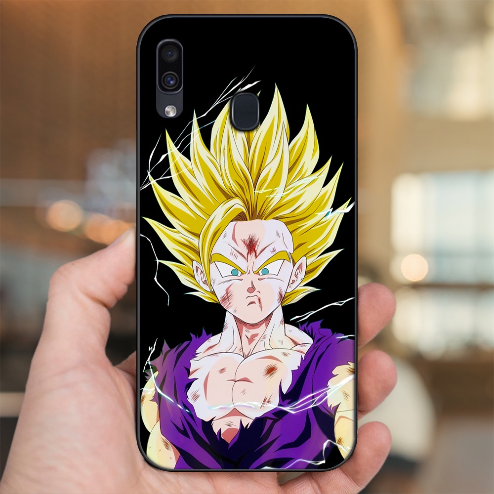 Ốp lưng Samsung A20, A30, A40, M20 viền đen in hình Gohan Dragon Ball