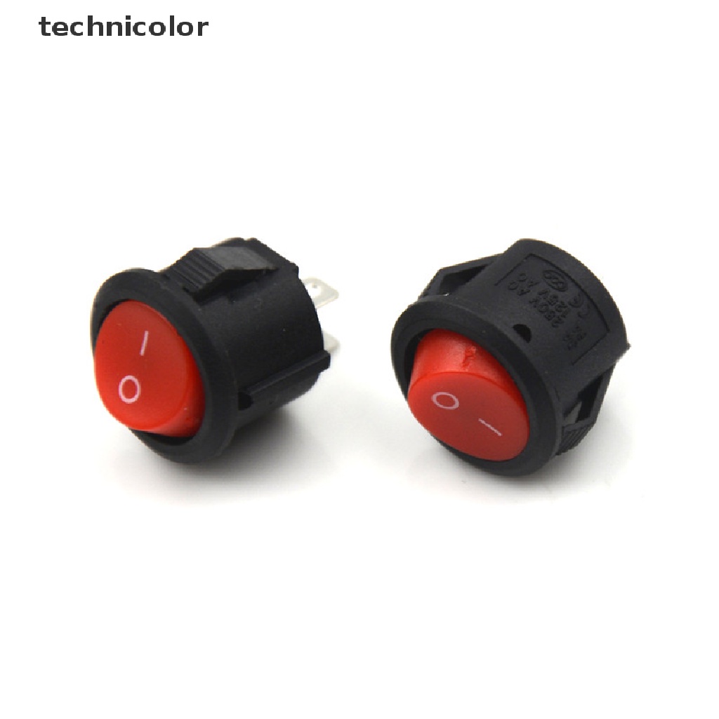 Set 10 Công Tắc Bật / Tắt Mini 2 Chấu Đường Kính 16mm 3A / 250V