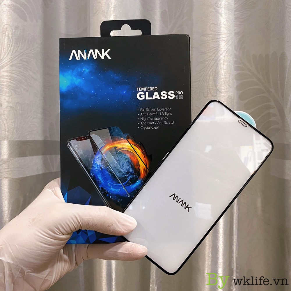 Cường Lực iPhone Siêu Cứng ANANK 3D PRO Full Màn Bo Cạnh Tràn Viền