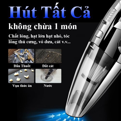 Máy hút bụi cầm tay không dây mini, hút giường, nệm, ô tô siêu mạnh, bảo hành 6 tháng