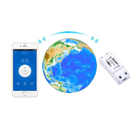 Combo 10 bộ công tắc điều khiển từ xa qua mạng wifi 3g Sonoff Basic R2 bản quốc tế