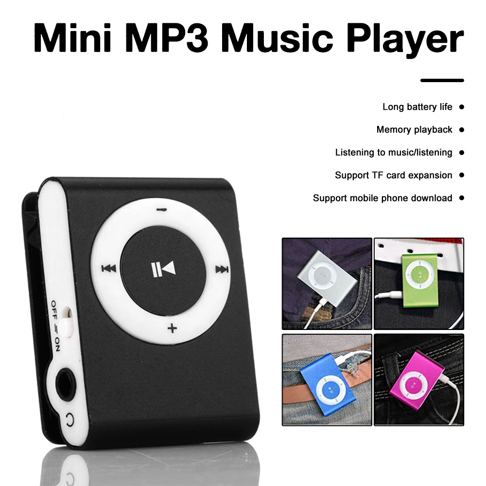 Máy nghe nhạc mp3 mini VIRWIR hỗ trợ thẻ nhớ micro TF dung lượng 16gb