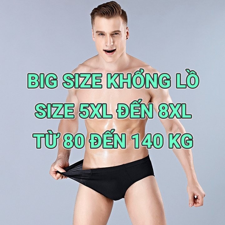 Quần lót nam tam giác cotton thoáng khí thoải mái BIG SIZE 5XL ĐẾN 8XL (80 đến 150KG) quần sịp nam quần lót nam cao cấp