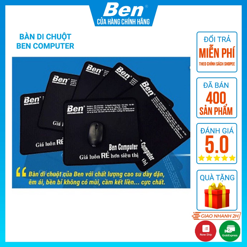 Miếng Lót Chuột Ben Computer - Bàn di may viền 25 x 30 cm Dày dặn di chuyển mượt mà