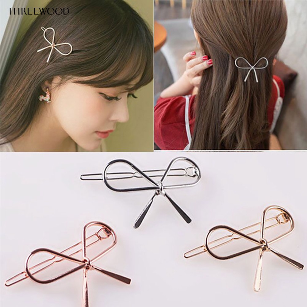 [Ready StockBowknot Hairpin Clip Girls Hair