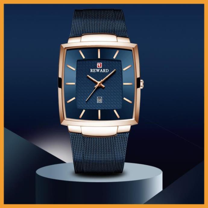 [Free ship - hàng Auth] Đồng hồ nam Reward mặt vuông, dây kim loại, chống nước ,hàng chính hãng bảo hành 1 năm | BigBuy360 - bigbuy360.vn