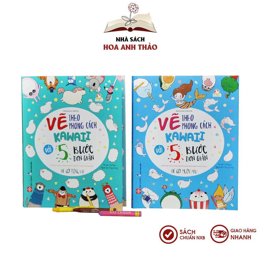 Sách - Vẽ theo phong cách kawaii với 5 bước đơn giản dành cho trẻ từ 3 tuổi trở lên