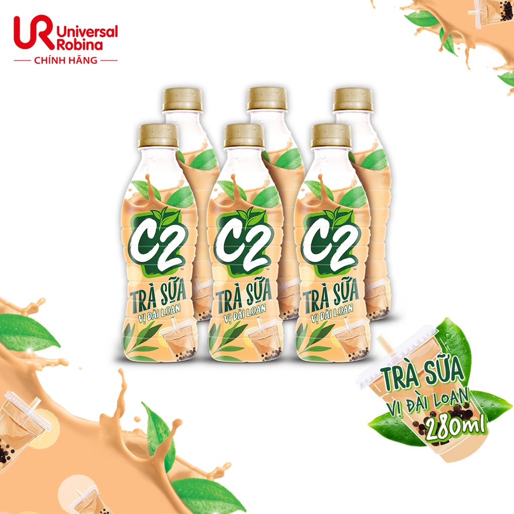 Trà xanh C2 vị Trà sữa Đài Loan 280ml