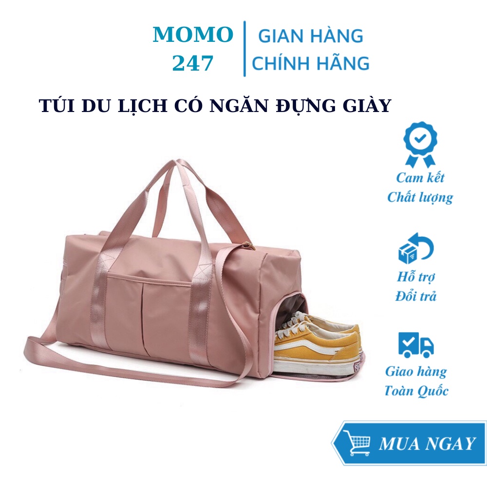 Túi du lịch gấp gọn đựng đồ cá nhân nữ nam đi du lịch, đi tập gym, về quê, đi công tác, có ngăn đựng giày