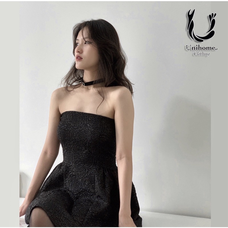 Đầm Cúp Ngực Dự Tiệc Dáng Xoè Tiểu Thư Bồng Bềnh Gấm Xốp Hoa Hồng (Có Video Hình Thật) | BigBuy360 - bigbuy360.vn