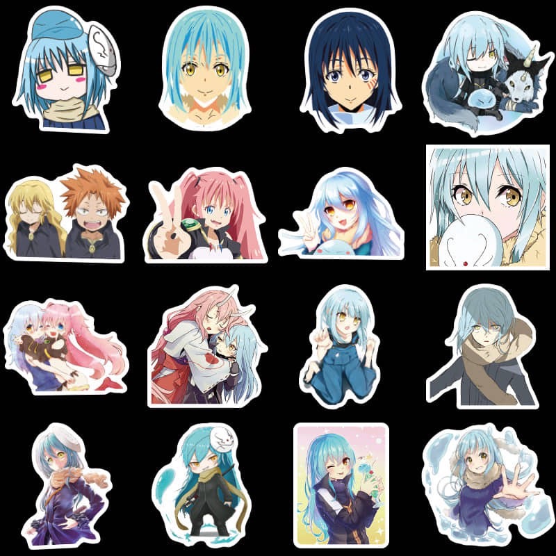 Stiker anime Tensei shitara slime datta ken 30-60 cái ép lụa/hình dán Tensei shitara slime datta ken