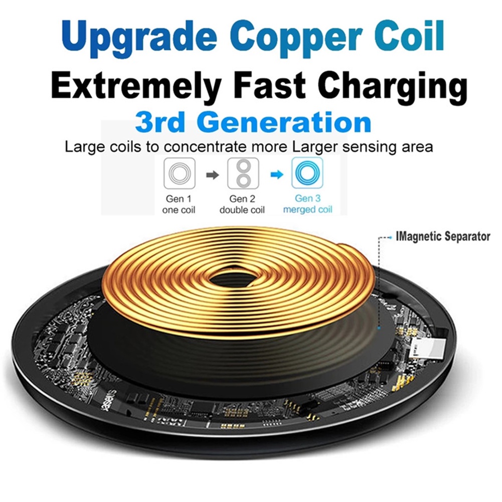 ⭐100% Nguyên Bản⭐Mới 15W Đĩa Sạc Không Dây Iphone Cho Apple Huawei Xiaomi Sạc Điện Thoại