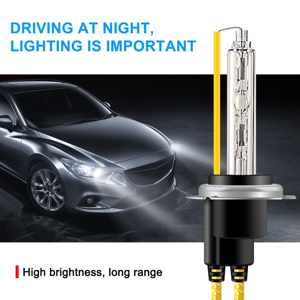 2 Bóng đèn pha Xenon HID H1 H3 H7 H8 H9 H11 chất lượng cao cho xe hơi
