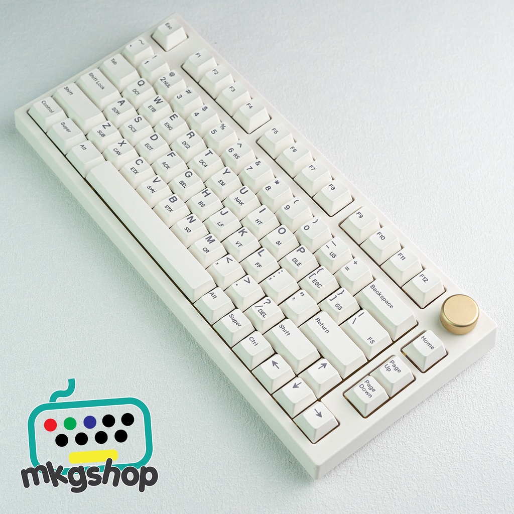 Keycap ASCII PBT dye-sub 133 nút bàn phím cơ in nhiệt, cherry profile song ngữ