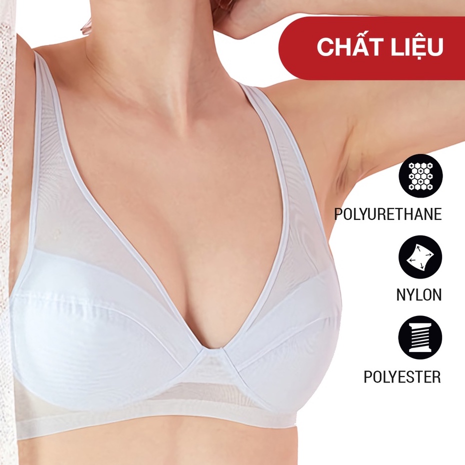 Áo lót nữ không gọng tàng hình mút mỏng cao cấp Karu Gunze Light Bra EB1235H Nội Địa Nhật Chính Hãng