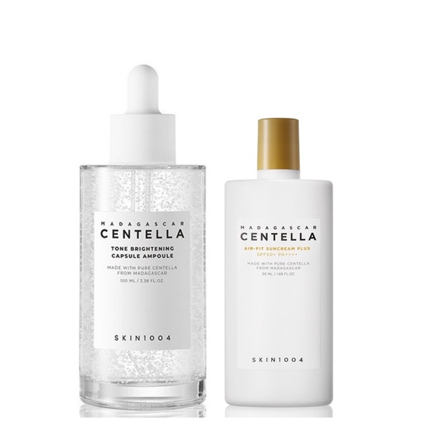 Combo Kem Chống Nắng Rau Má + Serum Trắng Da Skin1004 Madagascar Centella Brightening Ampoule 100ml