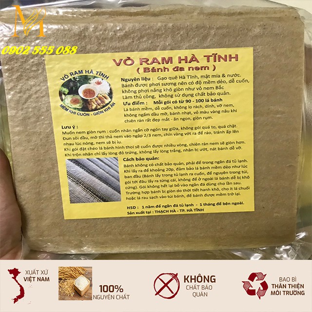 [Ram Hà Tĩnh sz 18*18] Lá ram đặc sản Hà Tĩnh - 1 tệp từ 90-100 lá - Có hút chân không - Hạn sử dụng đầy đủ