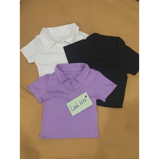 Áo basic cổ bẻ