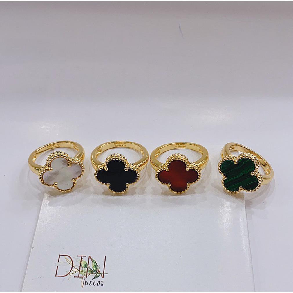 Combo Dây Chuyền, Bông Tai, Nhẫn, Lắc Tay Bạc Xi Vàng Cao Cấp Hình Hoa Đá - Hồng Thái Jewerly