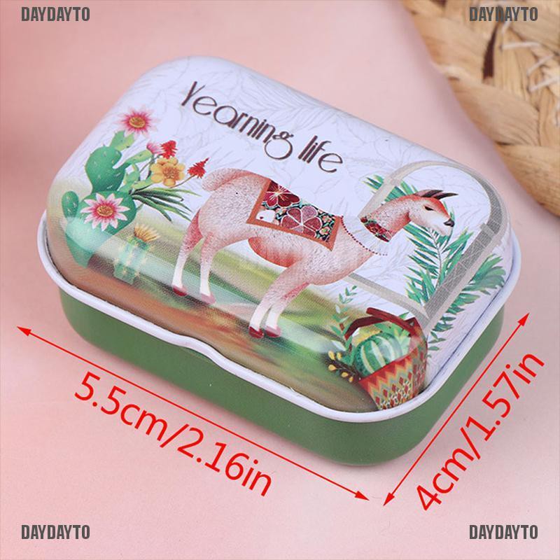 Hộp thiếc mini đựng kẹo/đồ trang sức đóng kín tiện dụng