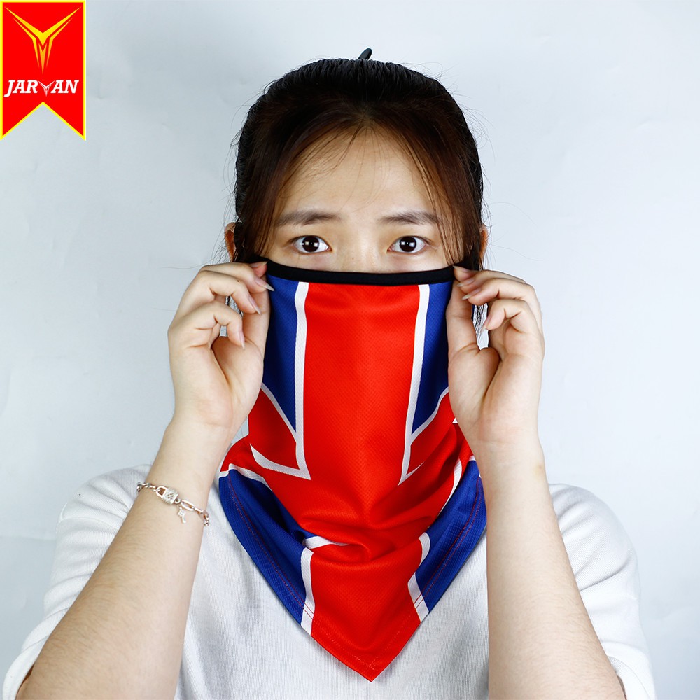Khăn đa năng tam giác hở tai mẫu mới màu cờ Anh