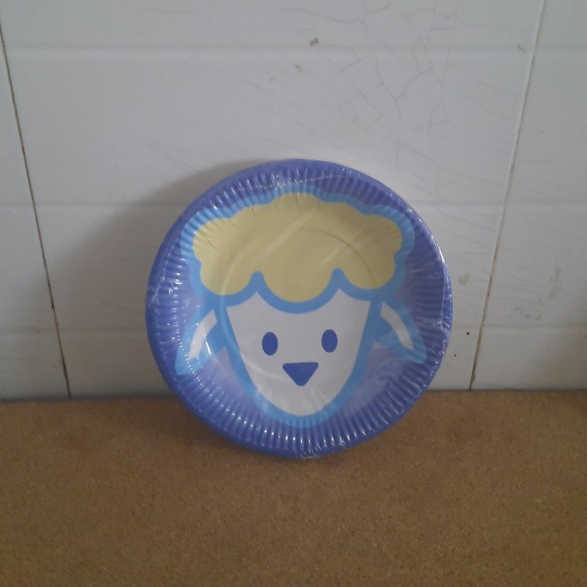 Dĩa Giấy In Hoa Văn 17cm -10 Cái