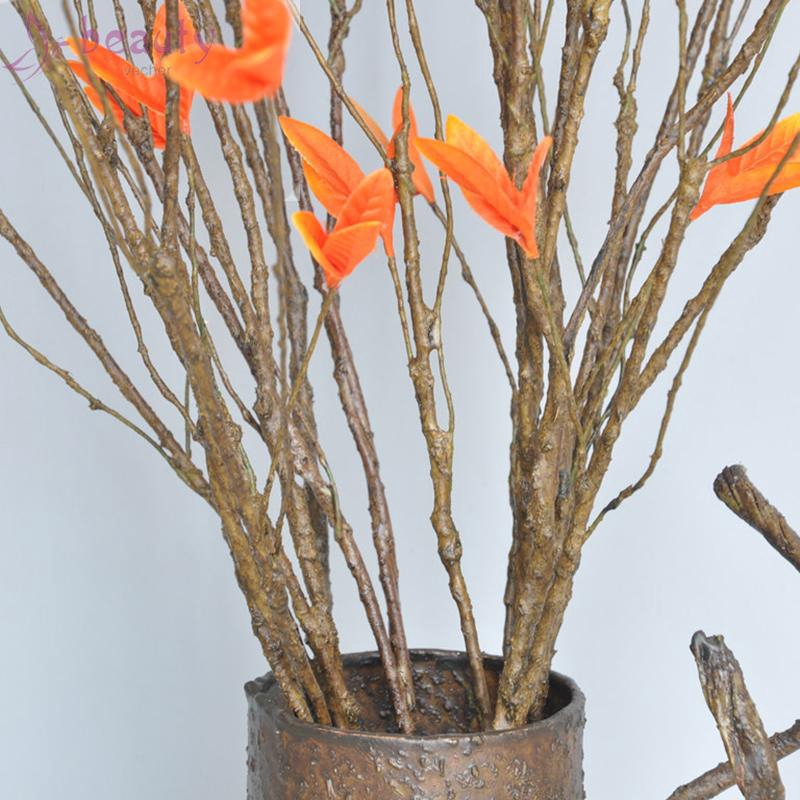 Cành cây lá phong nhân tạo thân gỗ khô để trang trí