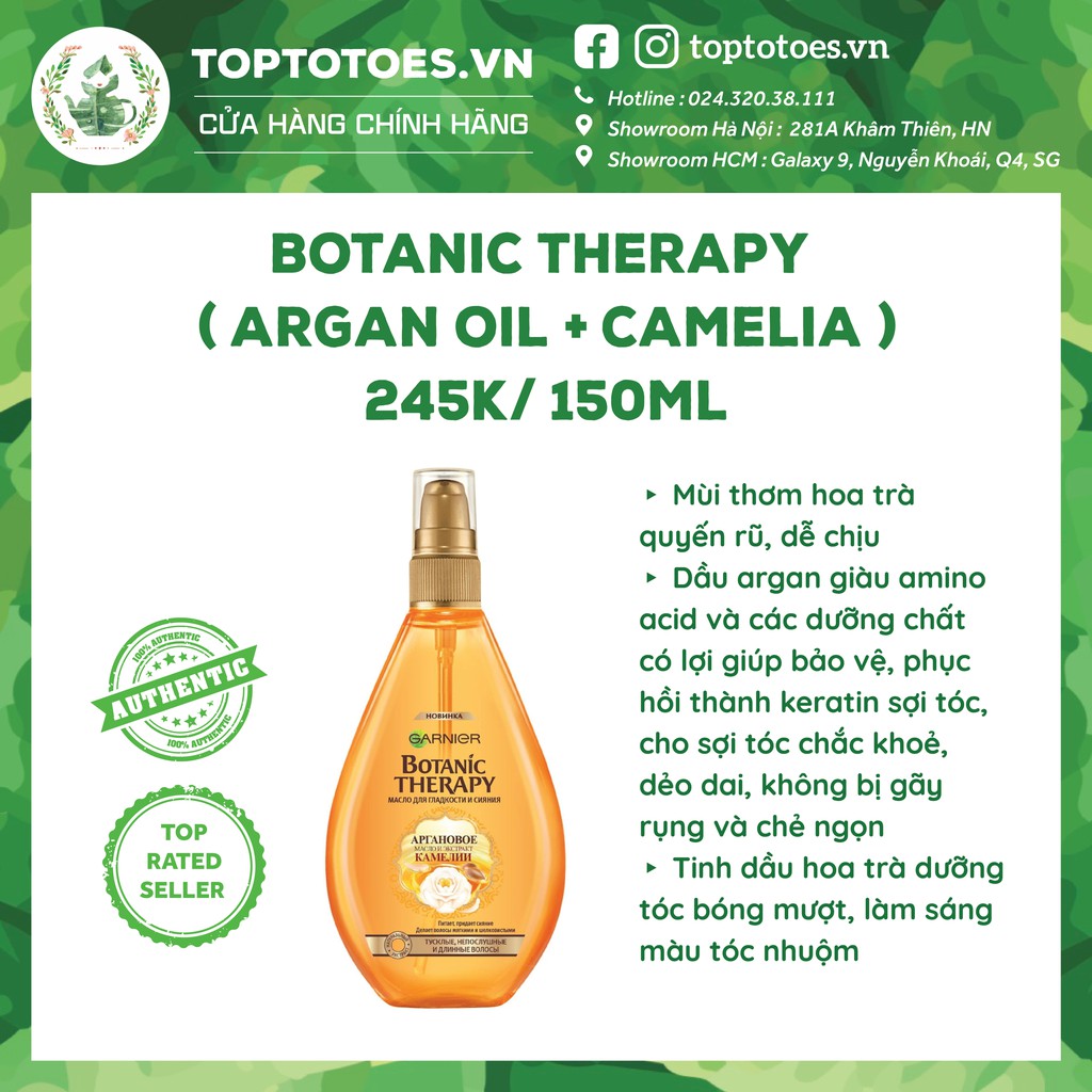 Dầu dưỡng tóc Garnier Fructis/ Botanic Therapy dưỡng tóc bóng mượt, không bết | BigBuy360 - bigbuy360.vn
