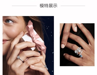 Nhẫn Mạ Bạc 925 Đính Đá Trái Tim