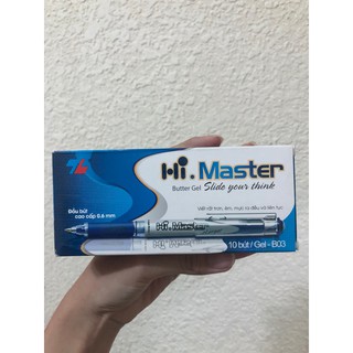 Bút Butter Gel Thiên Long GEL-B03 Nét 0.6mm (Hộp 10 Cây) mực xanh