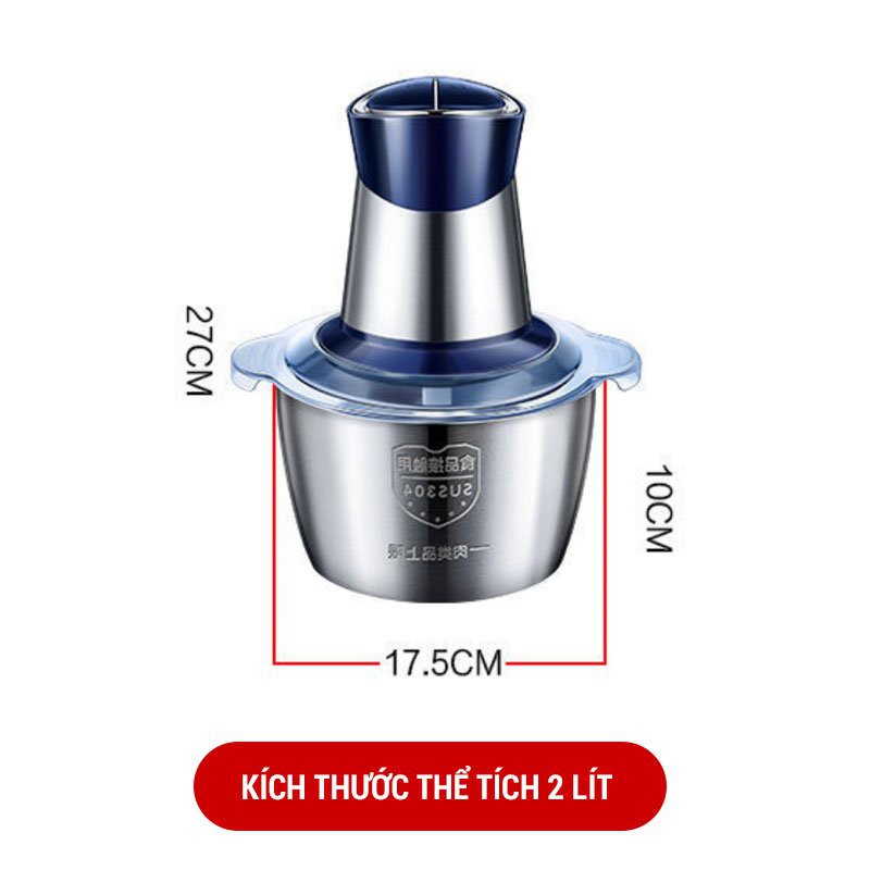 Máy xay thịt cối inox𝗛𝗔̀𝗡𝗚 𝗟𝗢𝗔̣𝗜 𝟭 4 Lưỡi Đa Năng Siêu Sắc Bén