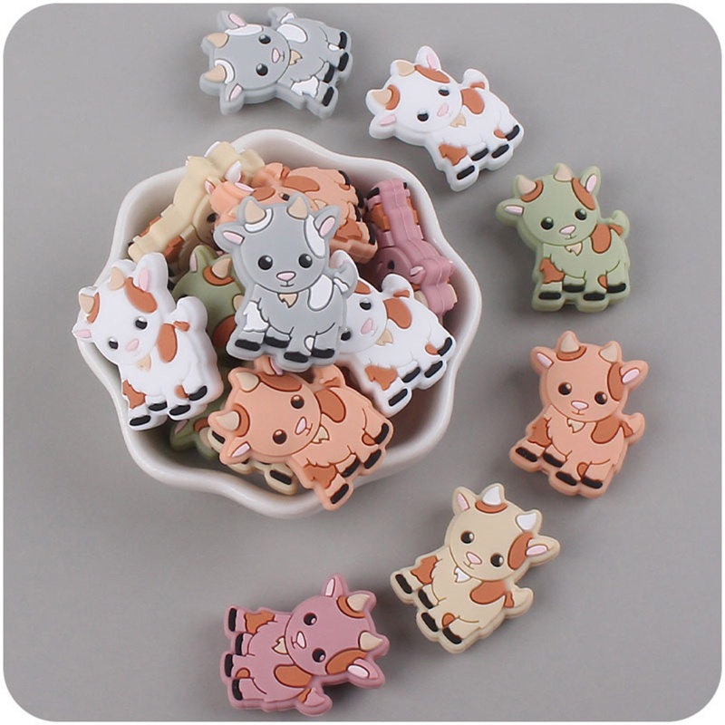 Đồ Chơi Ngậm Nướu Hình Động Vật Bằng Silicone Phối Chuỗi Hạt Độc Đáo DIY