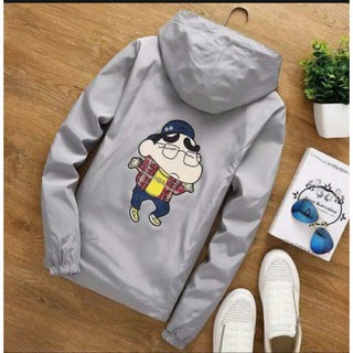 Áo khoát dù nam nữ in hình cusin
